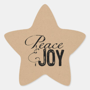 Peace and Joy Christmas Stickers