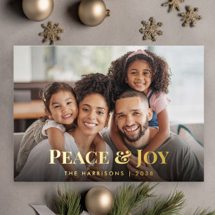 Peace And Joy Family Photo Christmas