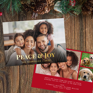 Peace And Joy Family Photo Christmas
