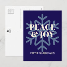 Peace and Joy for the Holiday Season Typography
