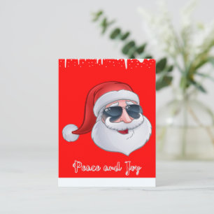 Peace and Joy Holiday Card Red