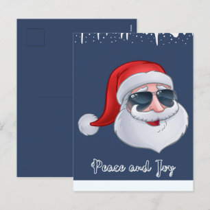 Peace and Joy Holiday Navy Card