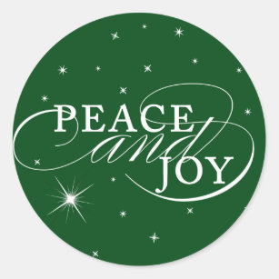 Peace and Joy Holiday Sticker