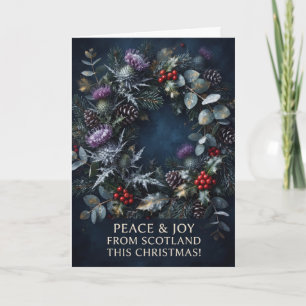 Peace and Joy Scottish Botanical Christmas Card