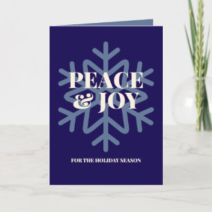 Peace and Joy Snowflake Christmas Photo Card