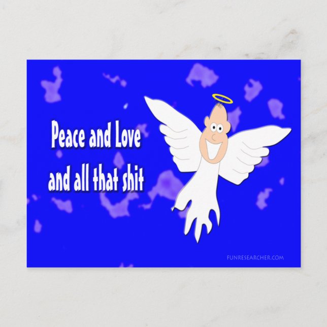 Peace and Love and all that S*** Postcard (Front)