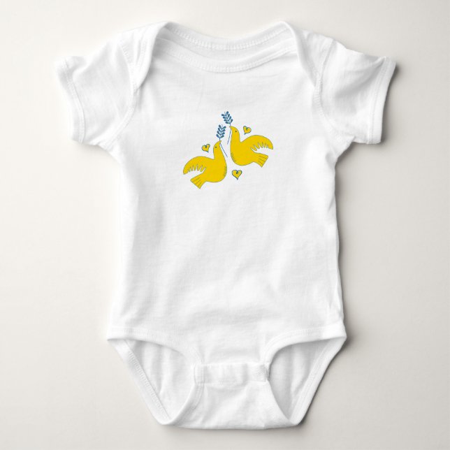 Peace and Love Baby Bodysuit (Front)