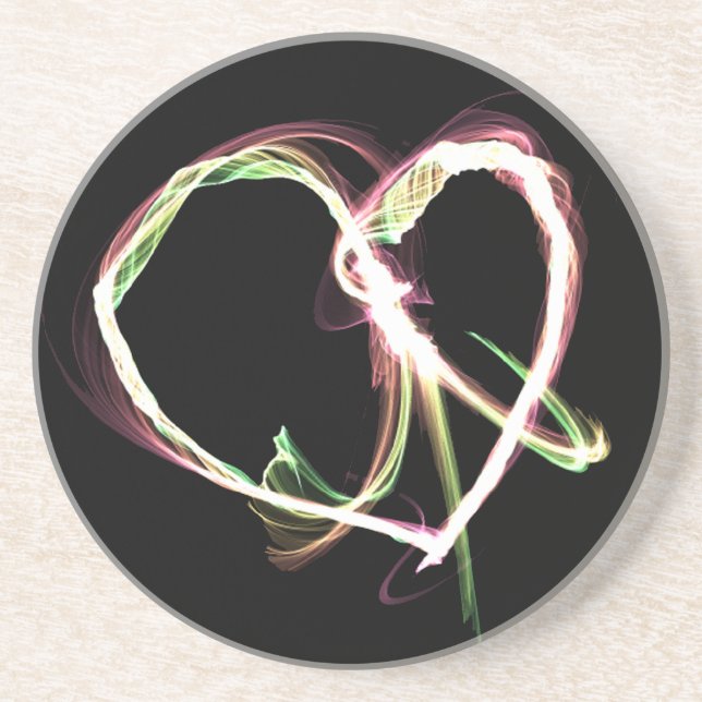 Peace and Love black Coaster (Front)