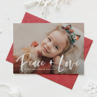 Peace and Love Brush Lettering Overlay Photo