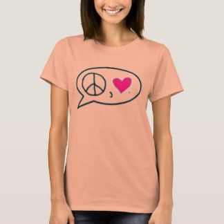 Peace and Love. Burnout T-Shirt (Fitted)