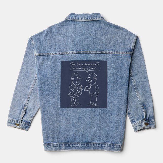 peace and love denim jacket (Back)