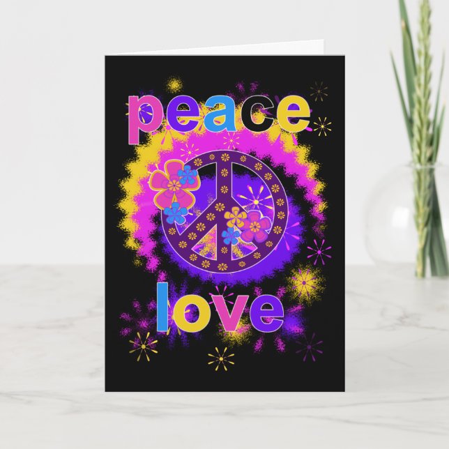 Peace and Love Greeting Card (Front)