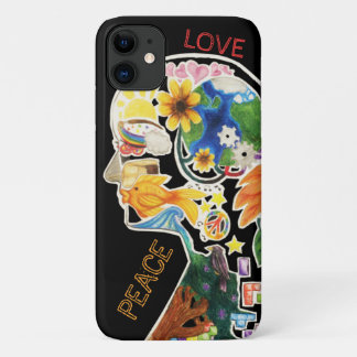 Peace and Love Hippie Unique Case-Mate iPhone Case