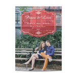 Peace and Love Holiday Photo<br><div class="desc">A classic and elegant red holiday design by Shelby Allison.</div>