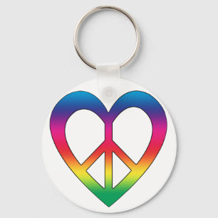Peace and Love Key Ring