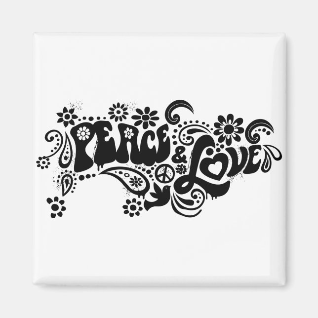 Peace and love magnet (Front)