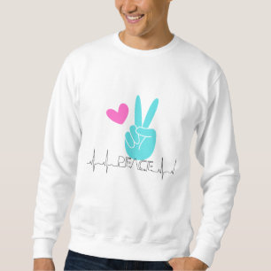 Peace and love men's sweatshirt