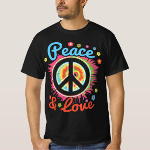 Peace and Love Peace Sign Positive Inspiration 70' T-Shirt
