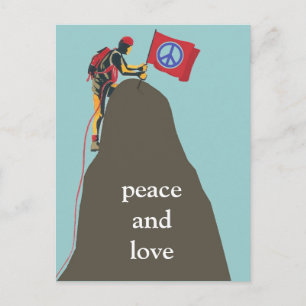peace and love postcard