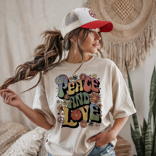 Peace and Love Retro Tri-Blend Shirt