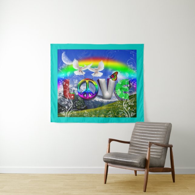  Peace and Love  Tapestry (In Situ (Horizontal))
