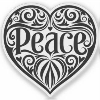 Peace and Love vinyl sticker