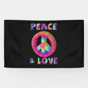 Peace and Love with Tie Dye Peace Sign