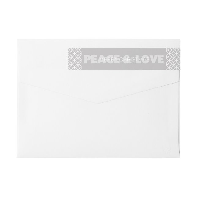 Peace and Love Wraparound Return Address Labels (Back)