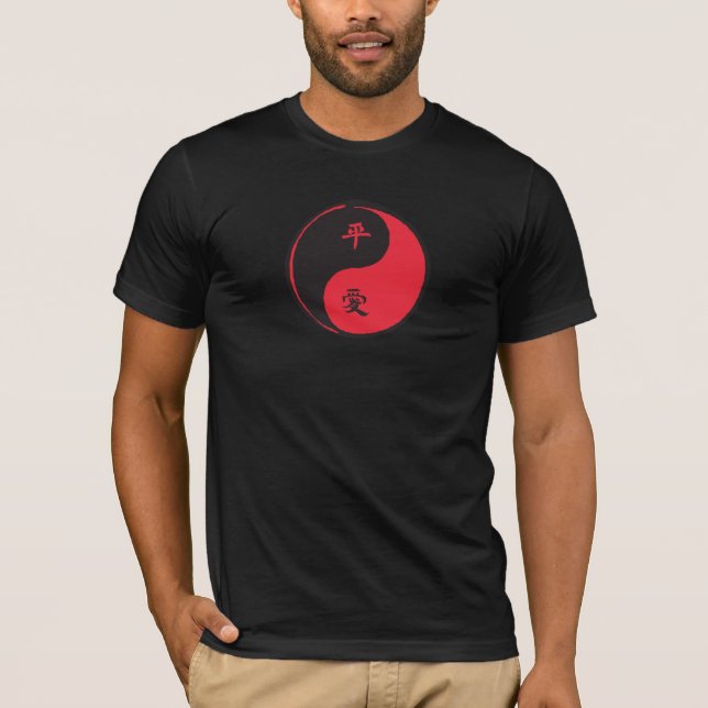 Peace and Love Yinyang T-Shirt (Front)