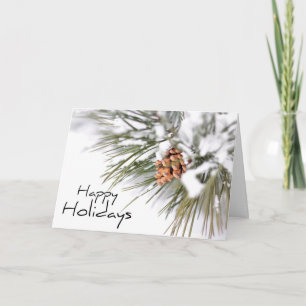 Peace and Pine Cones Holiday Card