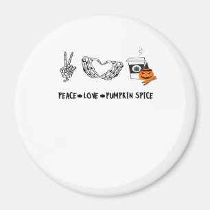 Peace And Pumpkin Spice, Halloween Skeletons Class Magnet