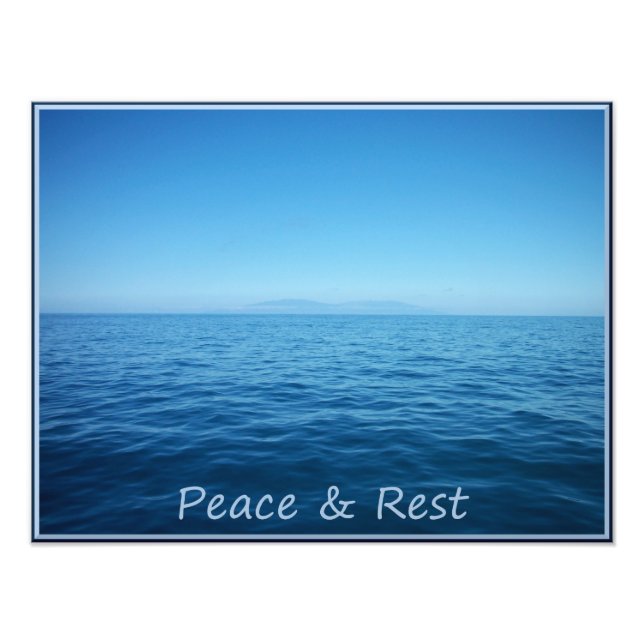 Peace and Rest Ocean Print (Front)