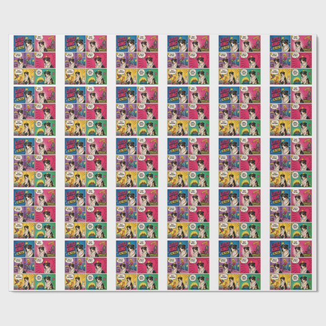 Peace And Snacks Comic Dog Gift Wrap (Flat)