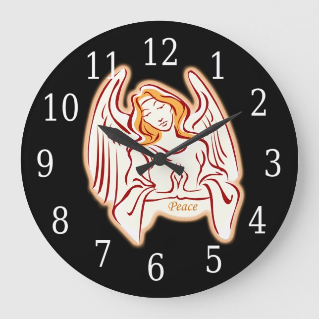 Peace Angel Round Clock (Front)