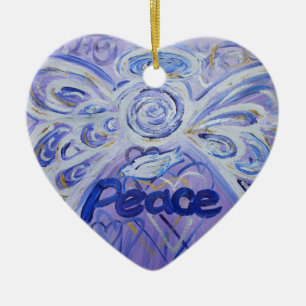 Peace Angel Word Art Gift Holiday Ornament