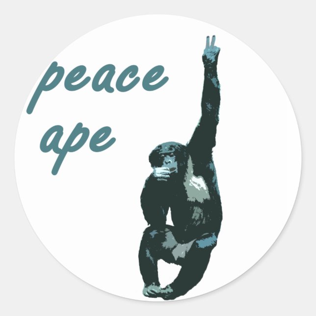 Peace Ape Lapel Sticker Sheet (Front)