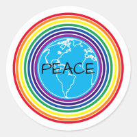 Peace Around the World Rainbow Personalised Poster
