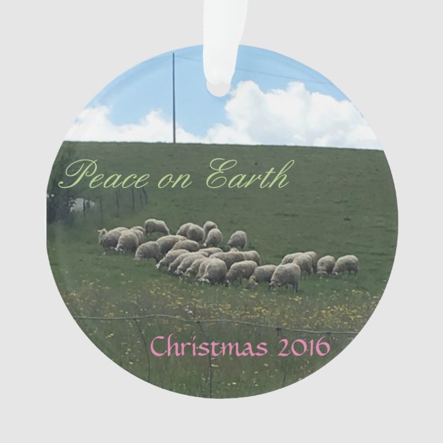 Peace at Christmas Ornament (Front)