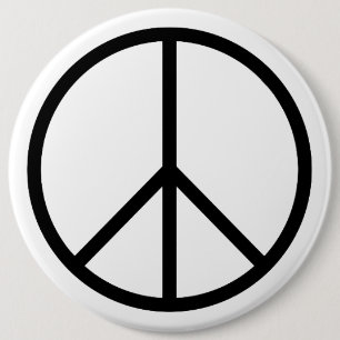 Peace B&W 6 Cm Round Badge