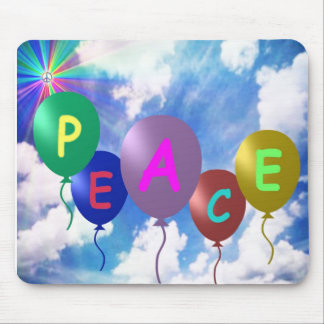 Peace Balloons 1-0-1 Mouse Pad