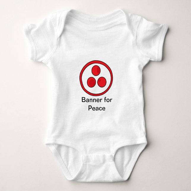 Peace Banner Baby Bodysuit (Front)