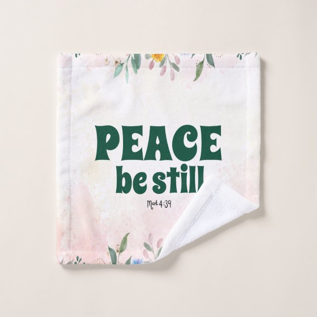 PEACE BE STILL BATH TOWEL SET (Wash Cloth)