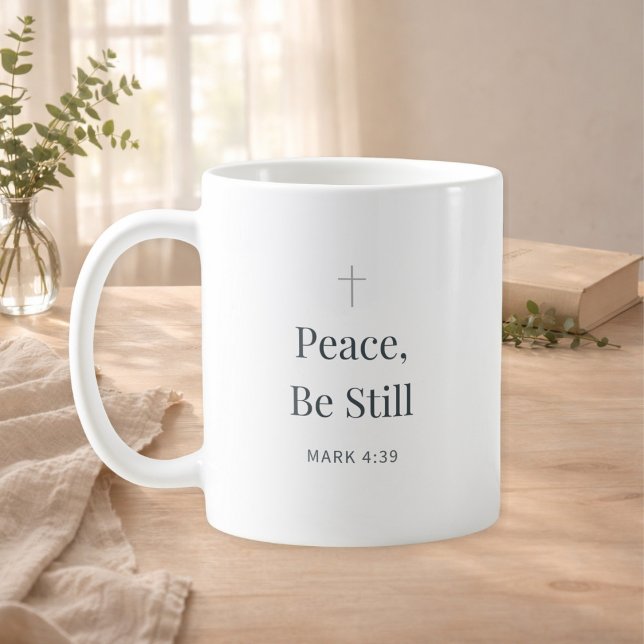 Peace, Be Still Christian Faith Mug – Mark 4:39 (Creator Uploaded)