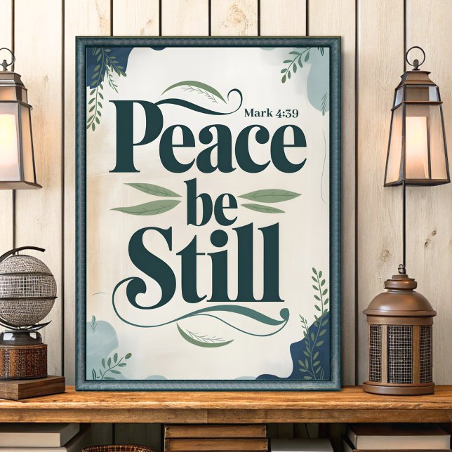 Peace Be Still Vintage Christian Wall Art Print (Creator Uploaded)