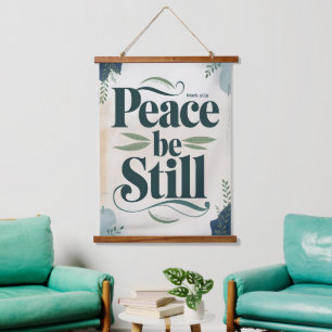 Peace Be Still Vintage Christian Wall Hanging Tapestry