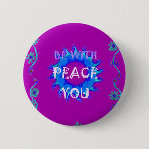Peace Be With You 6 Cm Round Badge