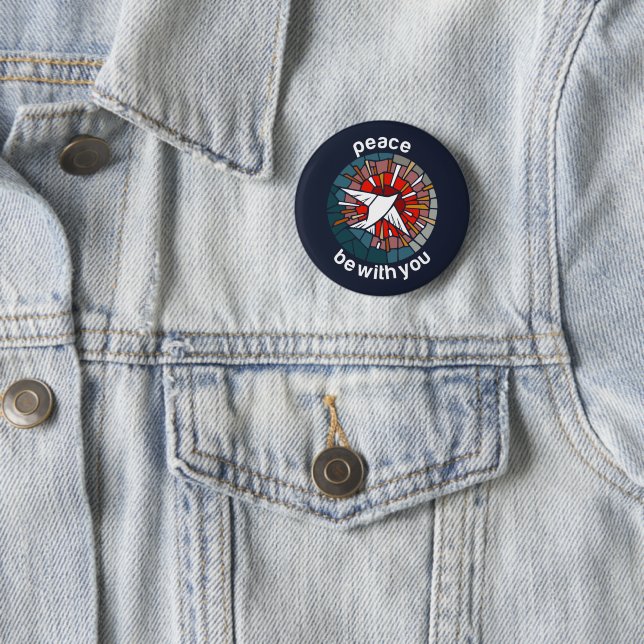 Peace be with you 6 cm round badge (In Situ)