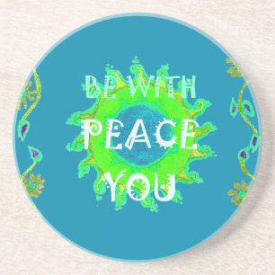 Peace Be with You Art Print Coaster