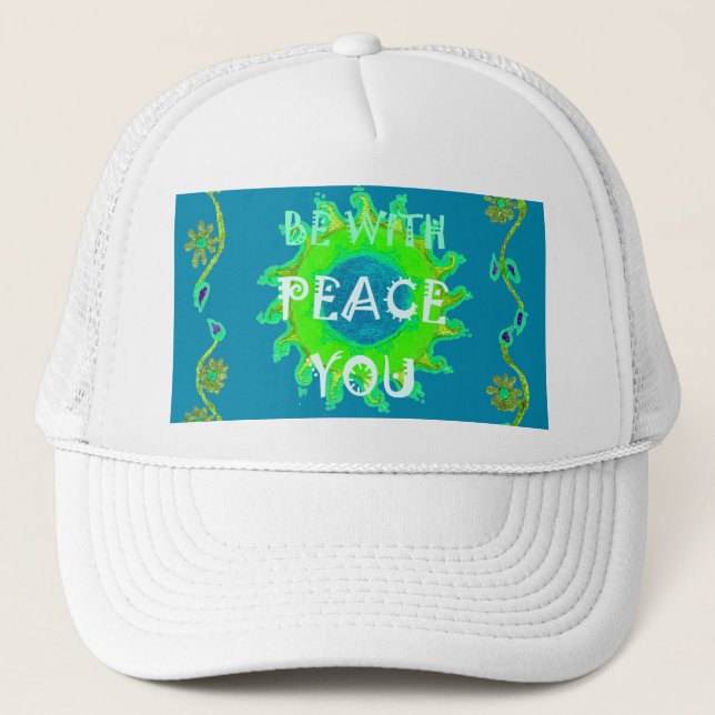 Peace Be with You Art Print Trucker Hat (Front)