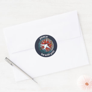 Peace be with you classic round sticker